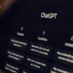 Primer plano de la interfaz de ChatGPT.